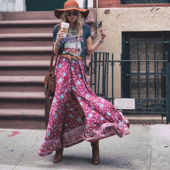 Spell Folktown Skirt in Wine - XL - Picture 2 of 14